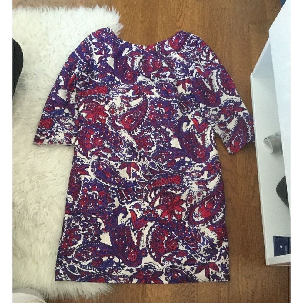 Limited paisley print 3/4 sleeve silk li